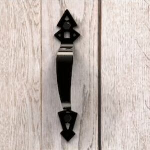 Black Gate Pull Durable Enamel Finish Fence Door Handle NEW  12 inch